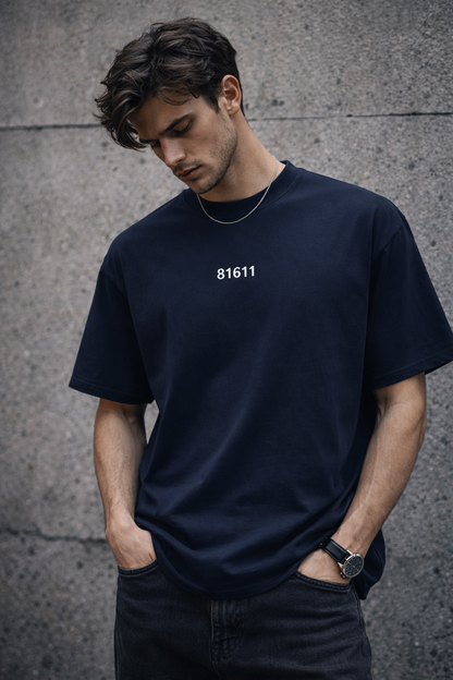 Unisex Organic Oversized High Neck T-shirt – 81611 Embroidered Skade