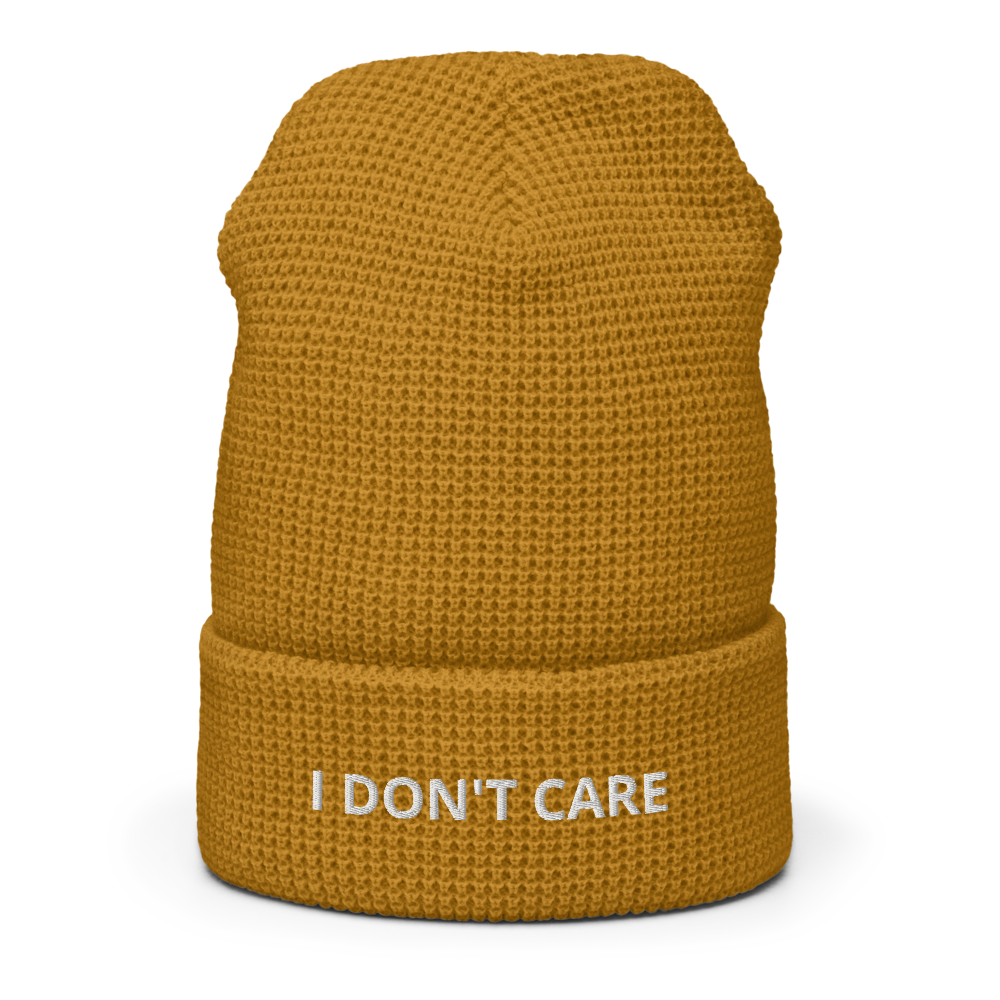 Waffle Beanie IDC White Letters Skade